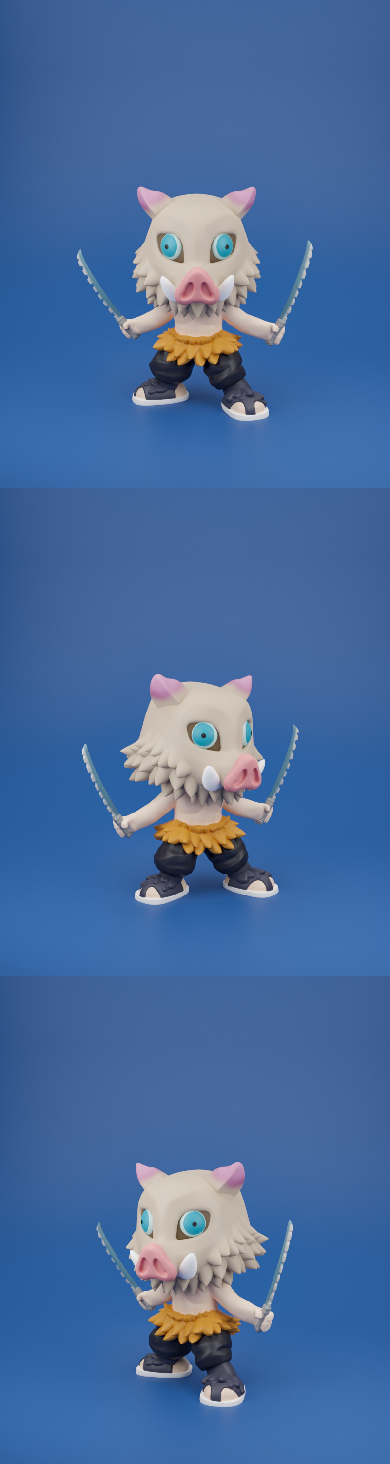 Chibit 080 《鬼灭之刃》-inosuke 3D打印模型|Chibit 080 – Inosuke – 3D Print Model