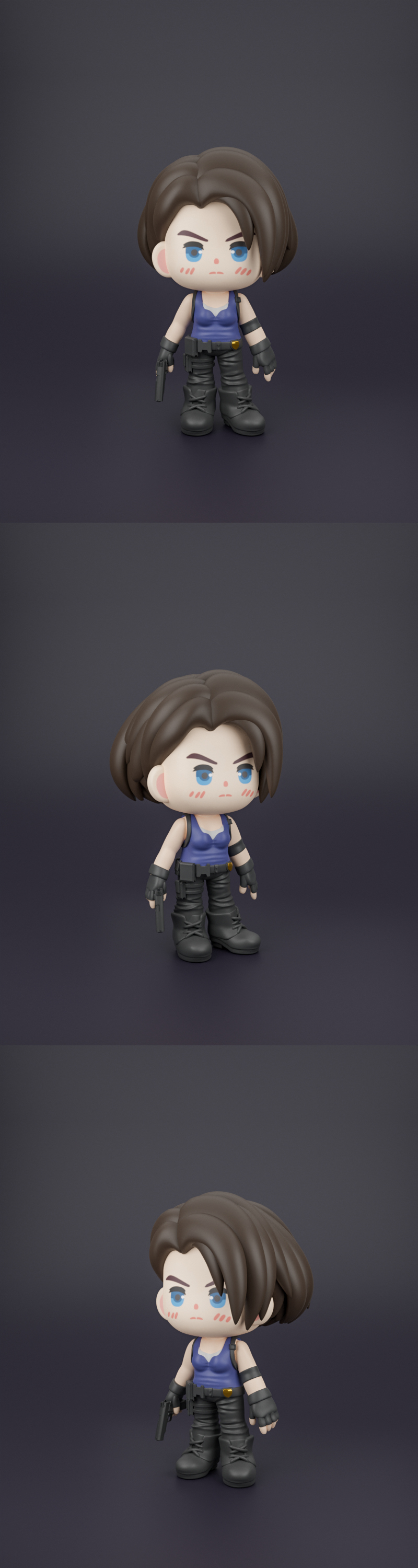Chibit 071 – 《生化危机》杰尔·瓦伦蒂娜 3D打印模型|Chibit 071 – Jill Valentine – 3D Print Model