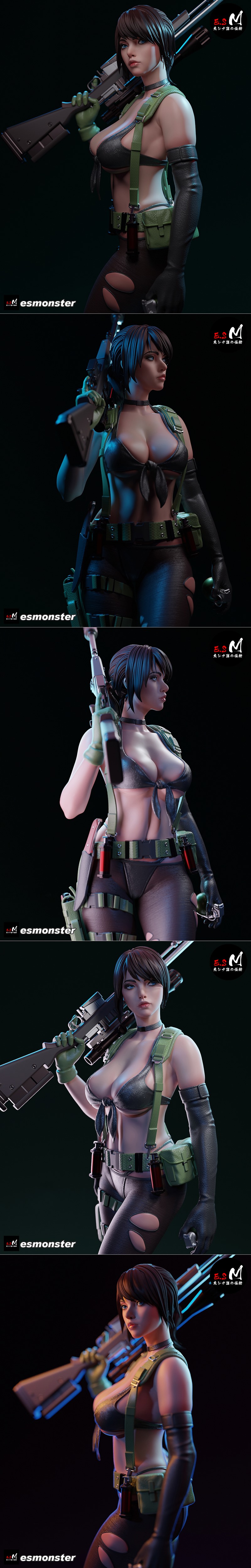 E.S.怪物 - 安静 - 3D打印模型|E.S Monster – Quiet – 3D Print Model STL