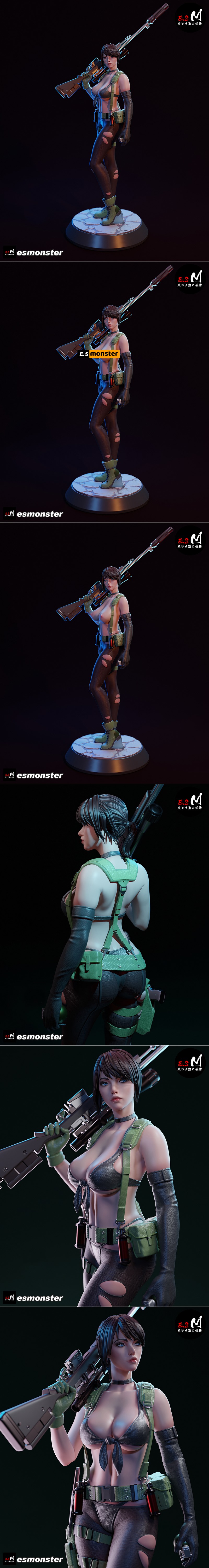 E.S.怪物 - 安静 - 3D打印模型|E.S Monster – Quiet – 3D Print Model STL