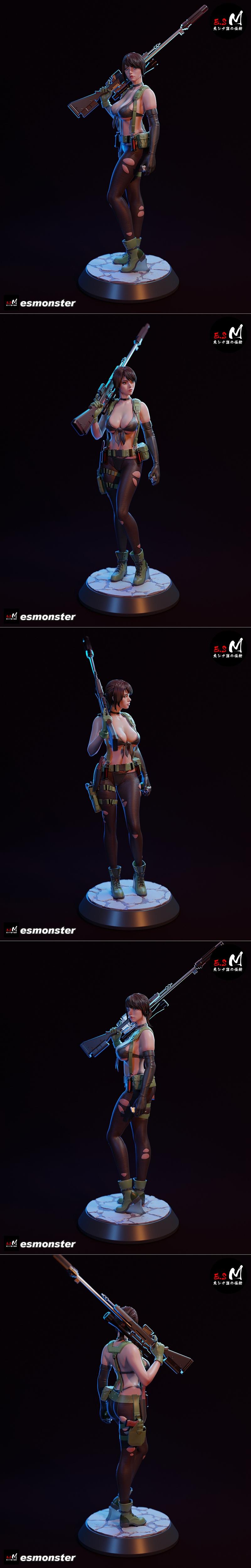 E.S.怪物 - 安静 - 3D打印模型|E.S Monster – Quiet – 3D Print Model STL