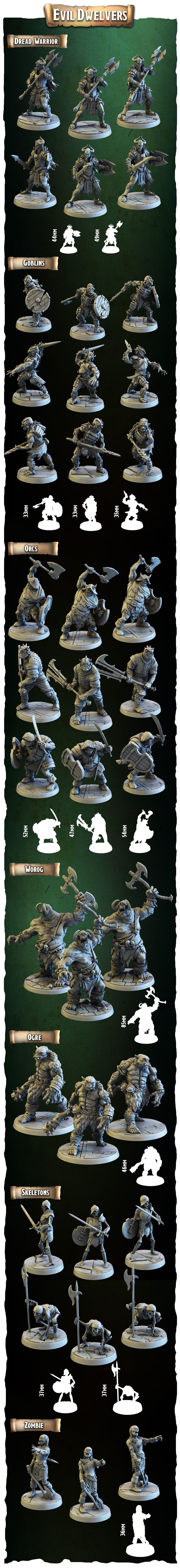 绝望地下城 – 3D打印迷你模型|Dungeon of Despair – Core Miniatures – 3D Print Model STL