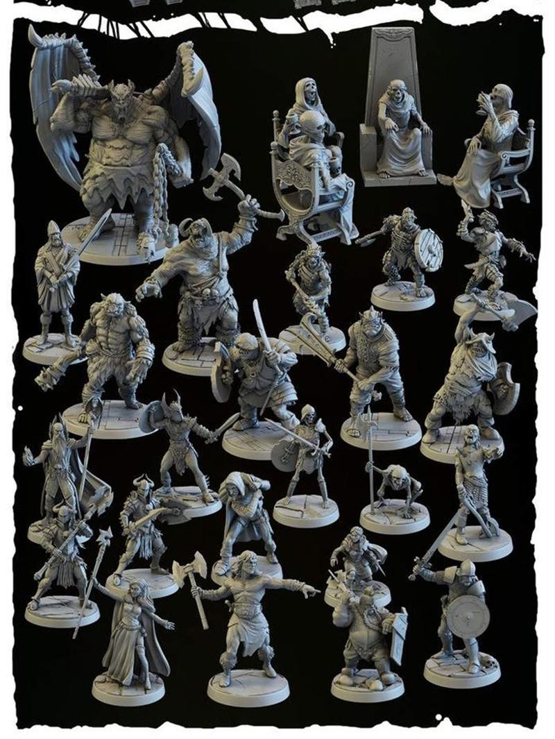 绝望地下城 – 3D打印迷你模型|Dungeon of Despair – Core Miniatures – 3D Print Model STL