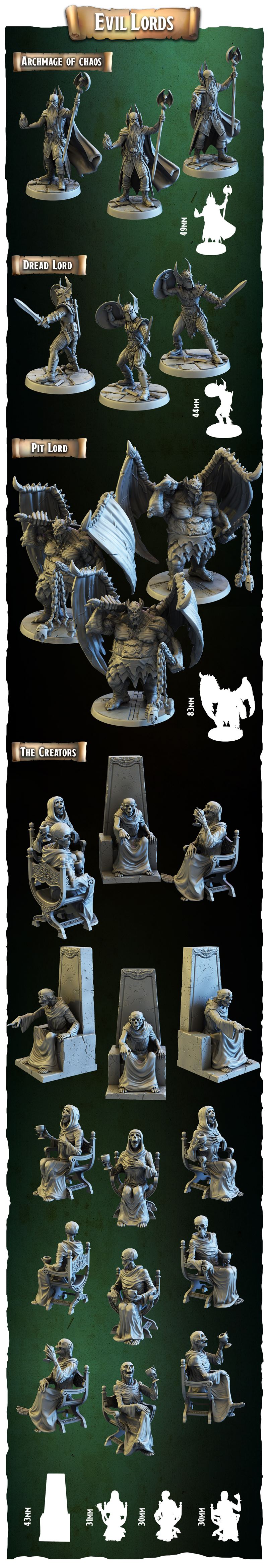 绝望地下城 – 3D打印迷你模型|Dungeon of Despair – Core Miniatures – 3D Print Model STL