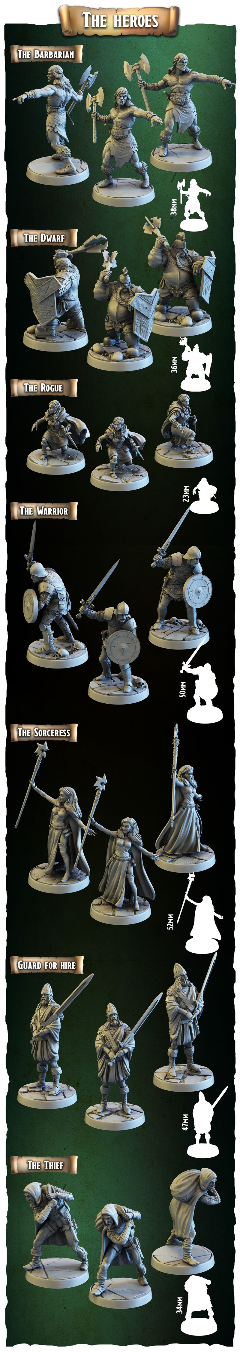 绝望地下城 – 3D打印迷你模型|Dungeon of Despair – Core Miniatures – 3D Print Model STL