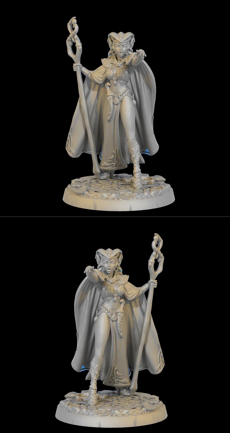 魔法少女 - 3D打印模型|Sorceress – 3D Print Model STL