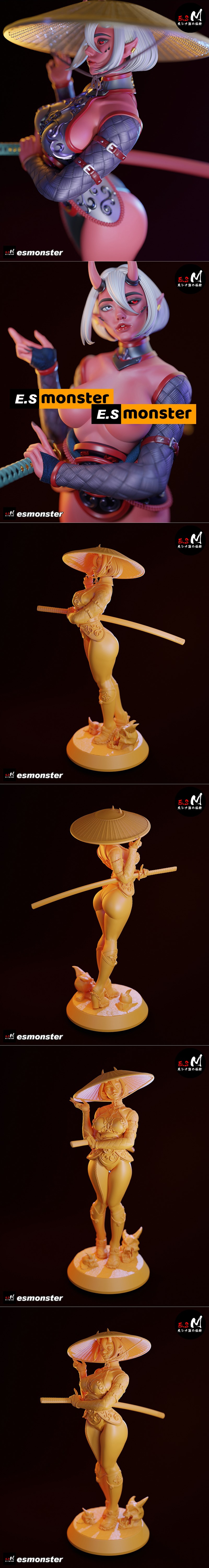 E.S怪物 - 恶鬼 - 3D打印模型|E.S Monster – Oni – 3D Print Model STL