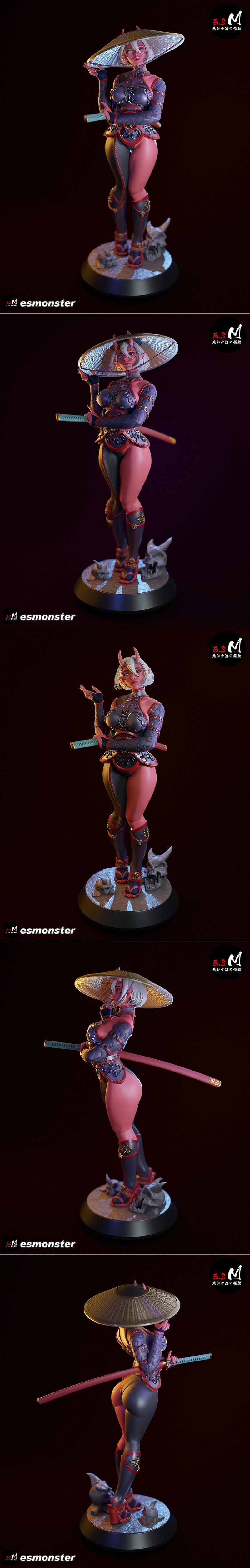 E.S怪物 - 恶鬼 - 3D打印模型|E.S Monster – Oni – 3D Print Model STL
