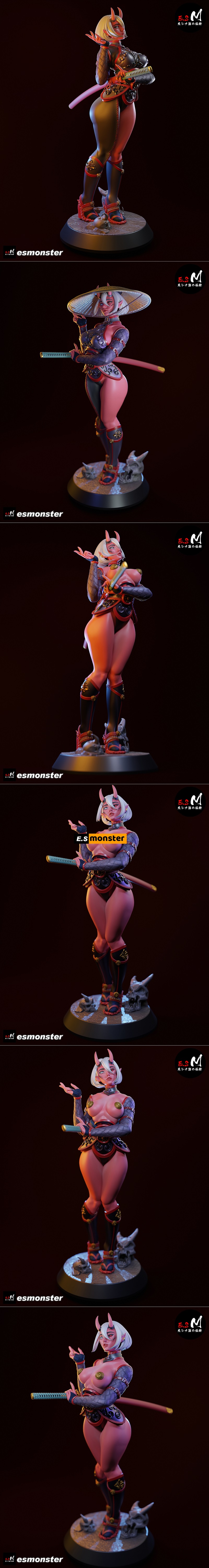 E.S怪物 - 恶鬼 - 3D打印模型|E.S Monster – Oni – 3D Print Model STL
