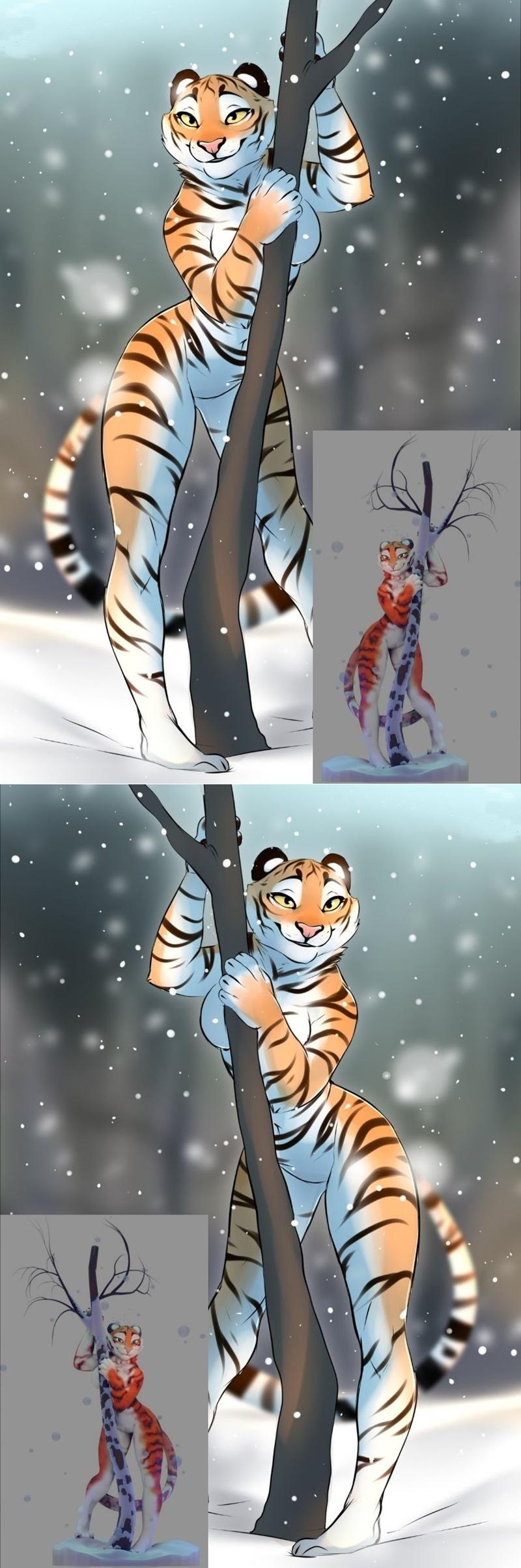 3D打印模型：Furry Tiger|Furry Tiger – 3D Print Model STL