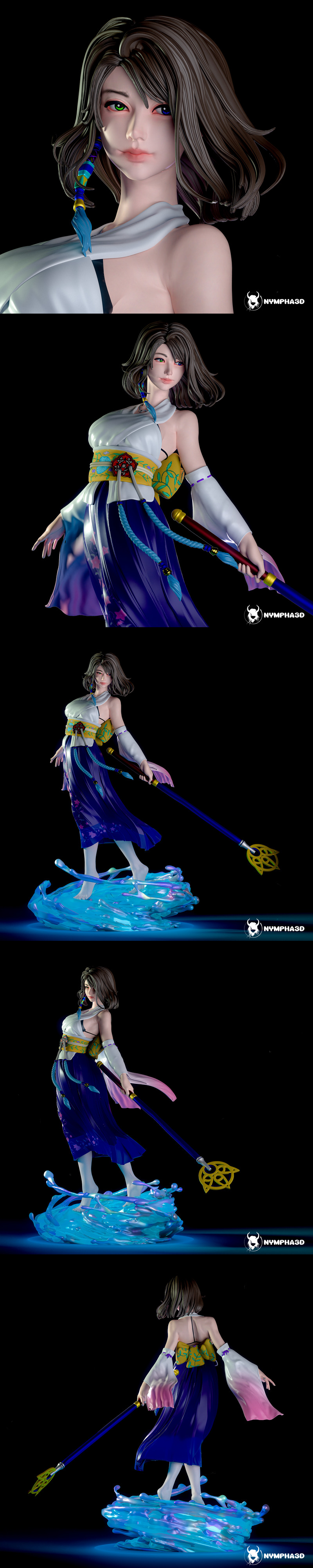 Nympha - Final Fantasy - 云歌 - 3D打印模型|Nympha – Final Fantasy – Yuna – 3D Print Model