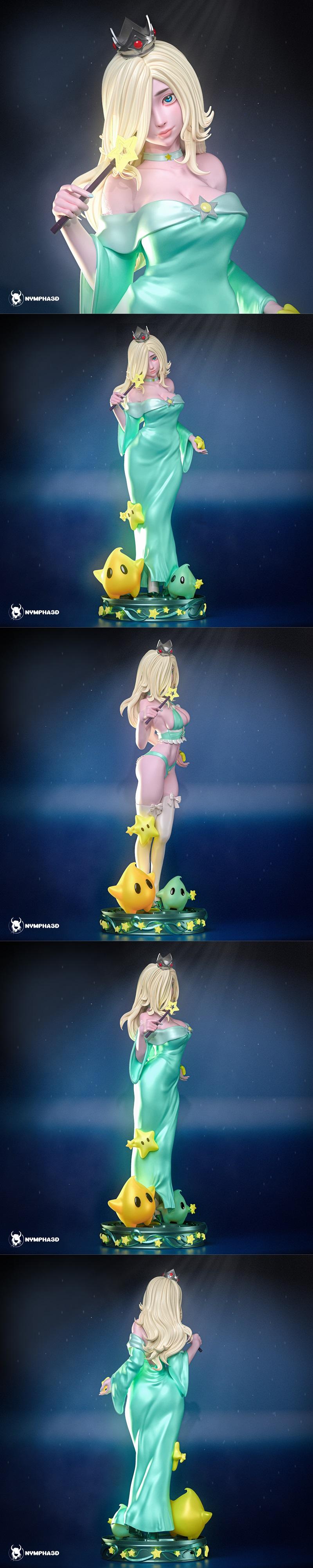 超级马里奥  Rosalina 3D打印模型|Nympha – Super Mario – Princess Rosalina – 3D Print Model STL