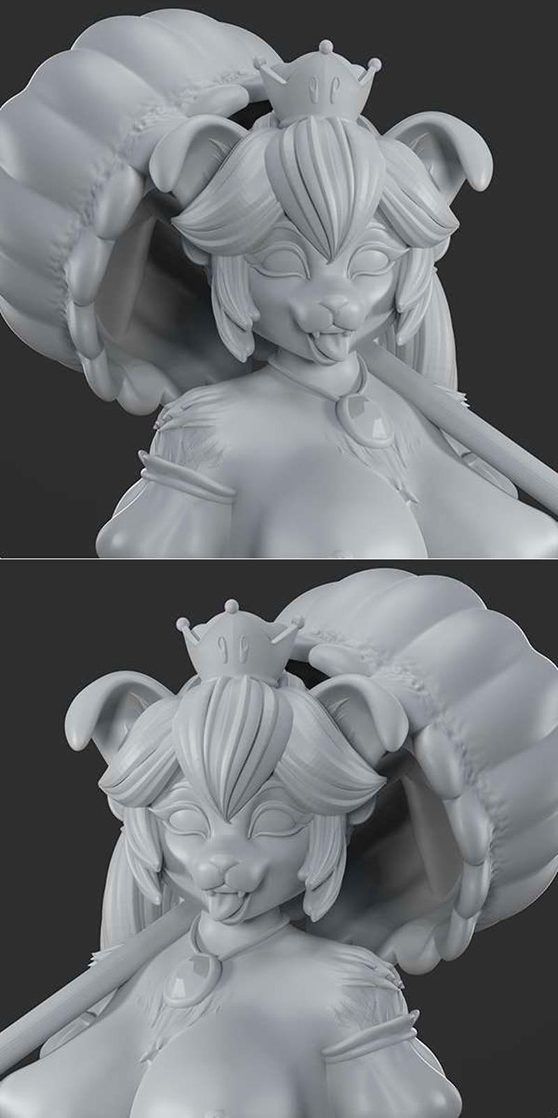 3D打印模型：超级马里奥公主 Peach|Anyonensfw – Princess Peach – 3D Print Model STL