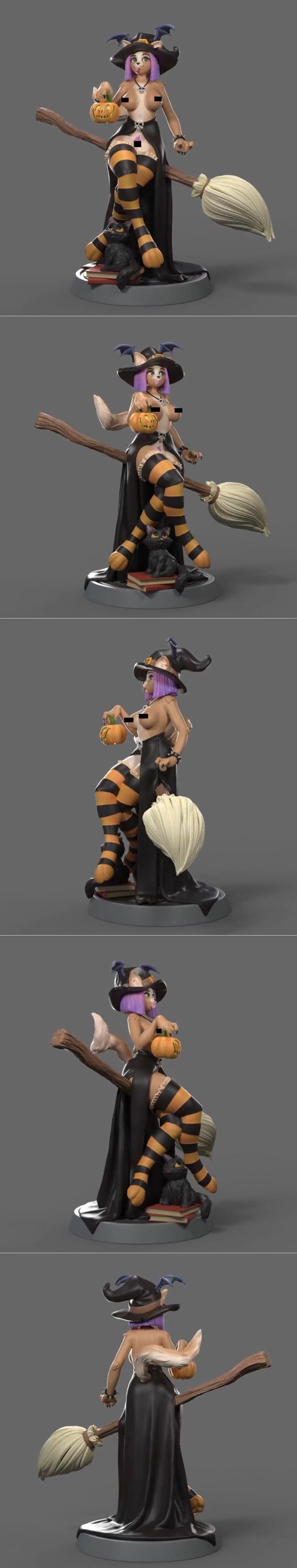 Anyonensfw - 女巫 - 3D打印模型|Anyonensfw – Witch – 3D Print Model STL