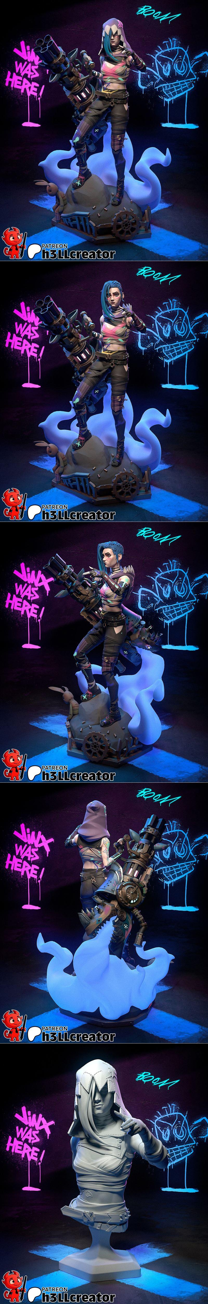 h3ll creator - Jinx - 3D打印模型|h3ll creator – Jinx – 3D Print Model STL