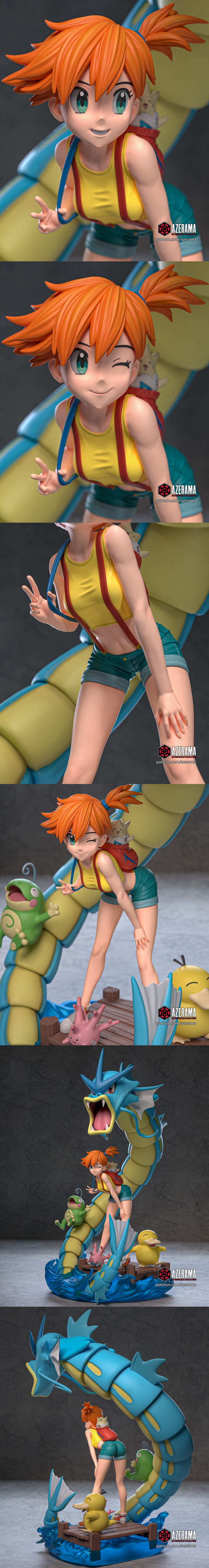 Azerama - 宝可梦 - 米莎 3D打印模型|Azerama – Pokemon – Misty – 3D Print Model