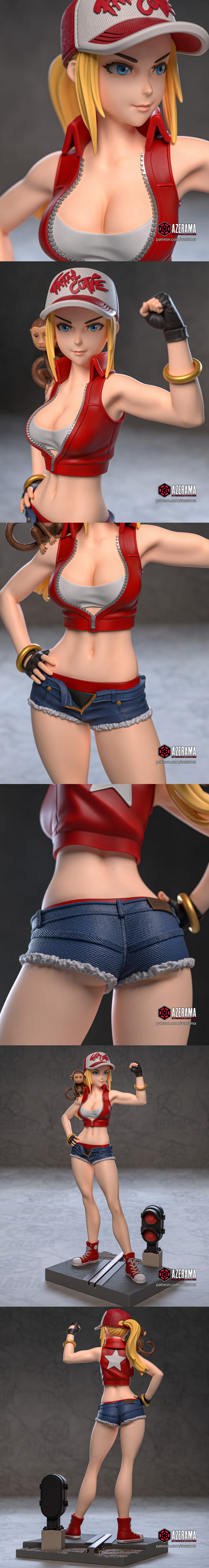 Azerama 3D打印模型：女版泰瑞（君临者）|Azerama – King of Fighters – Female Terry – 3D Print Model