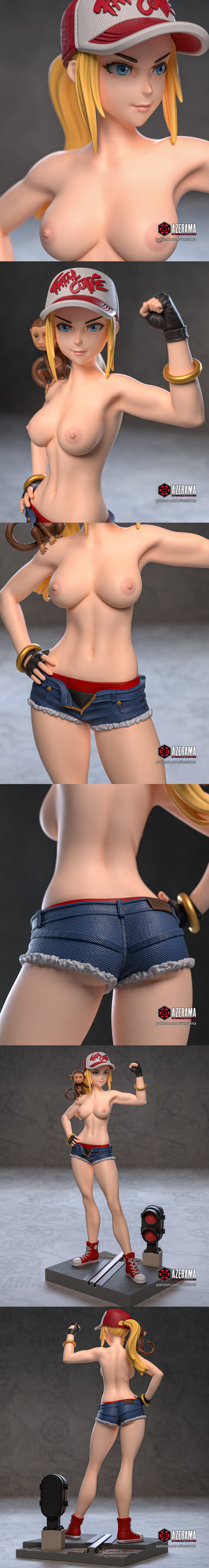 Azerama 3D打印模型：女版泰瑞（君临者）|Azerama – King of Fighters – Female Terry – 3D Print Model