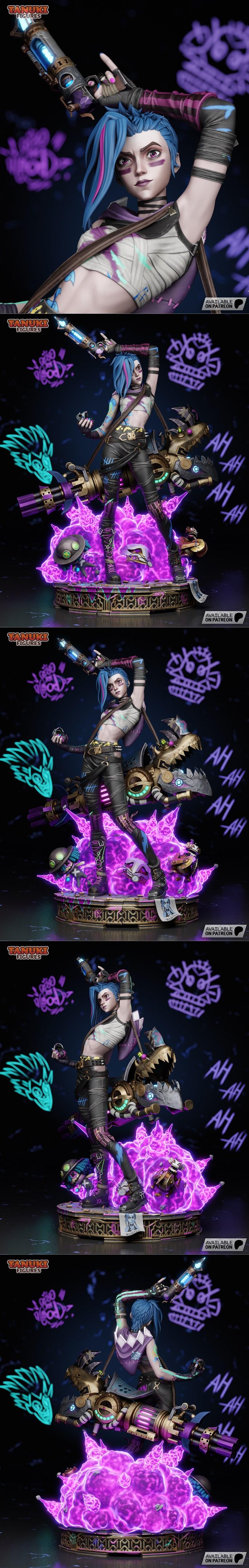 狐妖模型-Jinx-3D打印雕塑|Tanuki Figures – Jinx – 3D Print Model STL