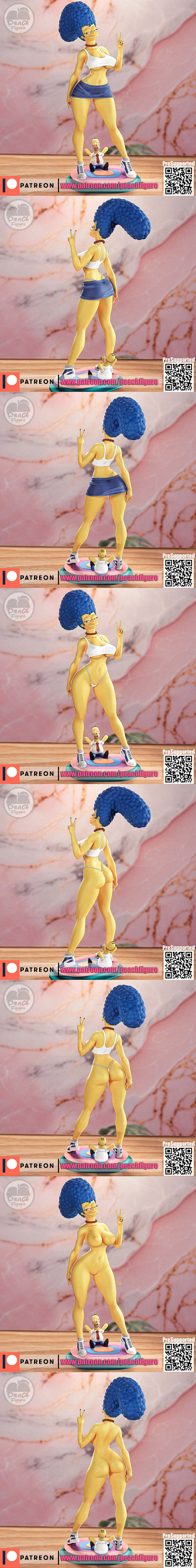3D打印模型：辛普森一家·玛姬·辛普森|Peach Figure – The Simpsons – Marge Simpson – 3D Print Model