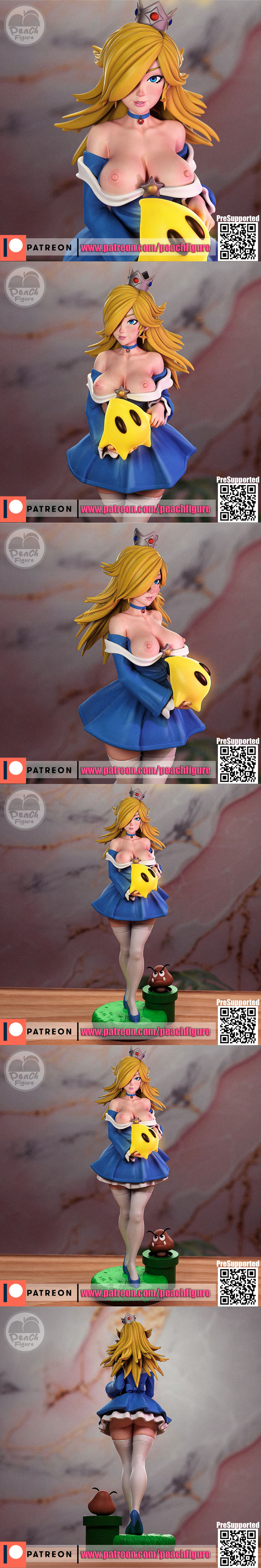 Peach图腾 - 超级马里奥 - 玫瑰公主 - 3D打印模型|Peach Figure – Super Mario – Princess Rosalina – 3D Print Model