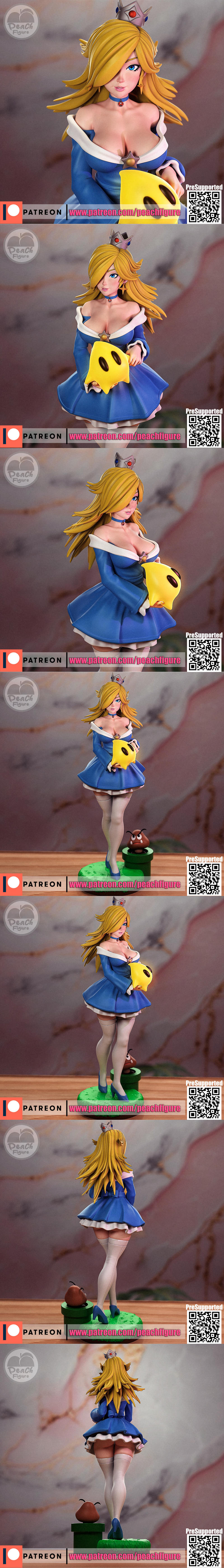 Peach图腾 - 超级马里奥 - 玫瑰公主 - 3D打印模型|Peach Figure – Super Mario – Princess Rosalina – 3D Print Model