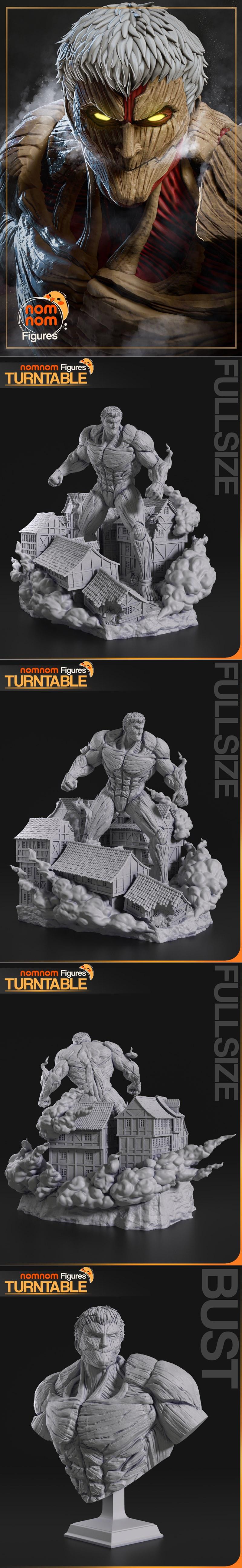 攻壳机动队装甲巨人3D打印模型|NomNom Figures – Armored Titan – Attack on Titan – 3D Print Model STL