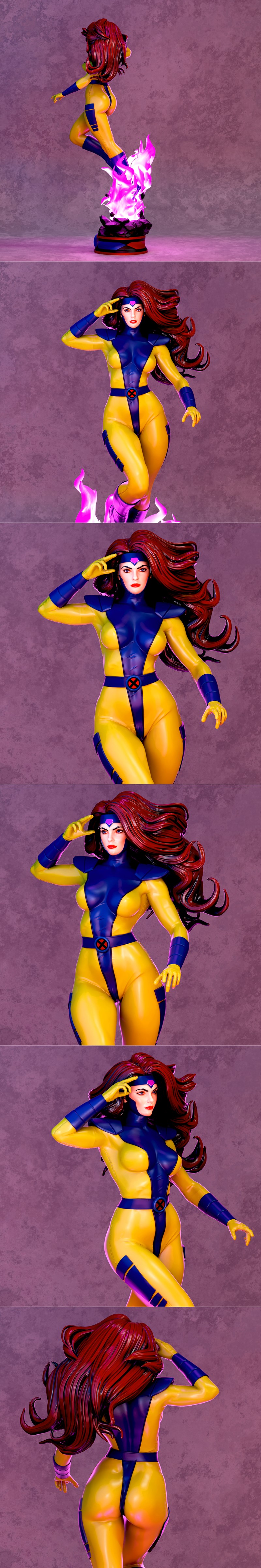 Jean Grey 3D打印模型|Jean Grey – 3D Print Model STL