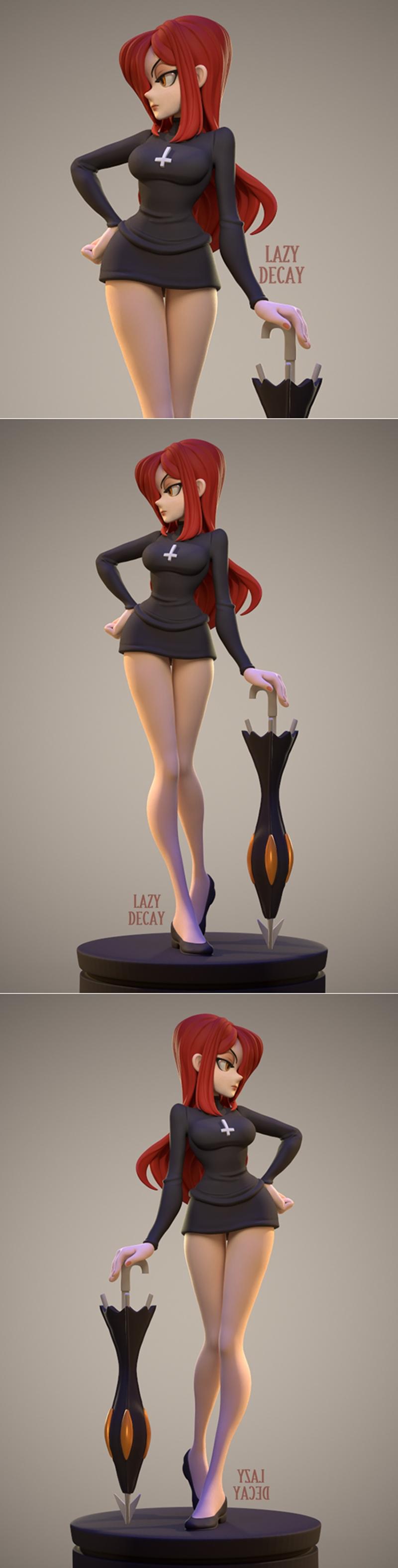 LazyDecay – Parasoul – 3D打印模型|LazyDecay – Parasoul – 3D Print Model STL