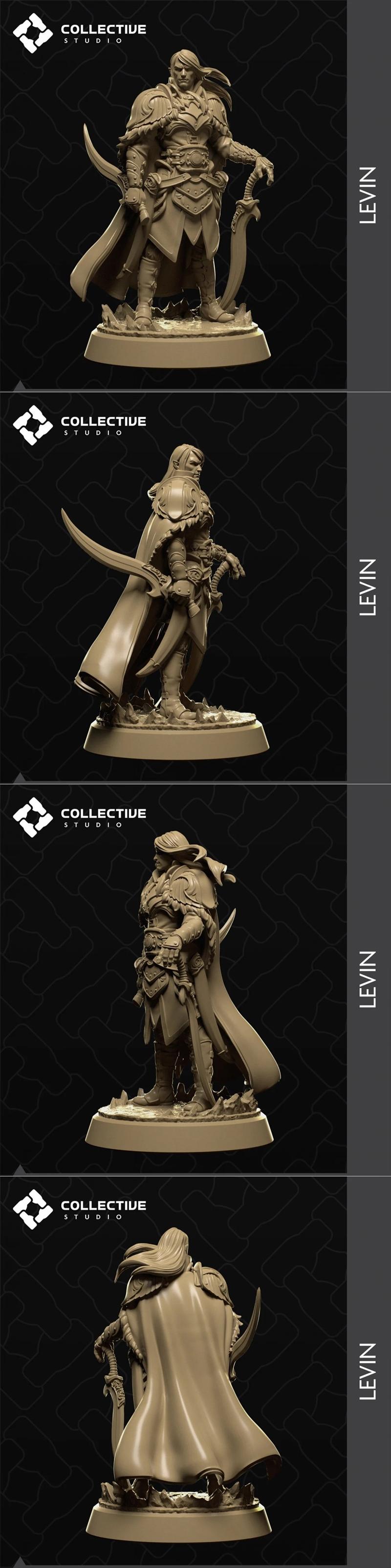 Levin - 3D打印模型：动漫游戏角色造型|Levin – 3D Print Model STL
