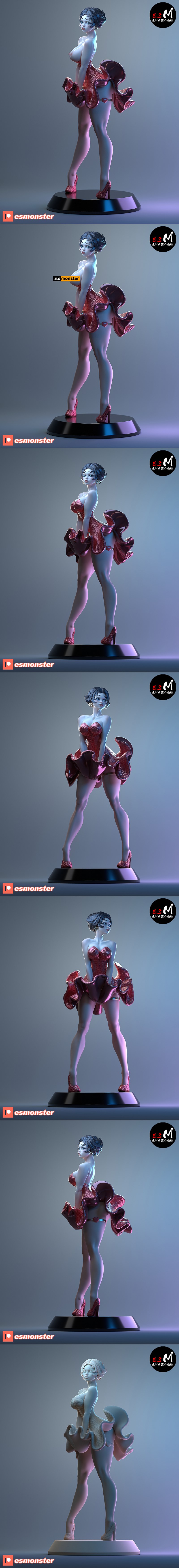 E.S怪物 - 贝蒂波波 - 3D打印模型|E.S Monster – Betty Boop – 3D Print Model STL