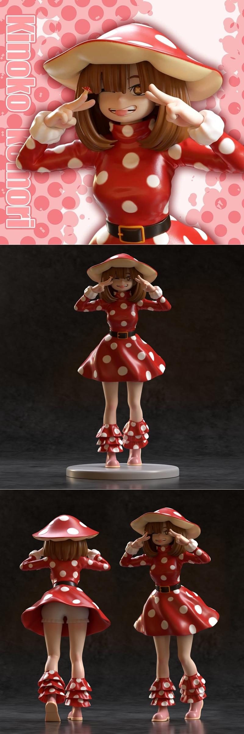 kinoko komori - boku no hero - 3d打印模型|Kinoko Komori – Boku no Hero – 3D Print Model STL