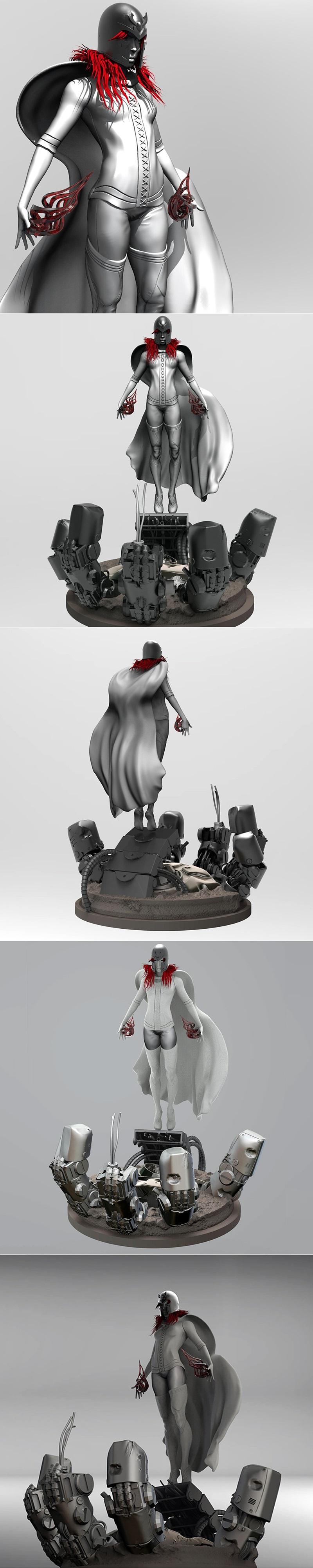 旺达——红女巫——3D打印模型|Wanda – Scarlet Witch – 3D Print Model STL