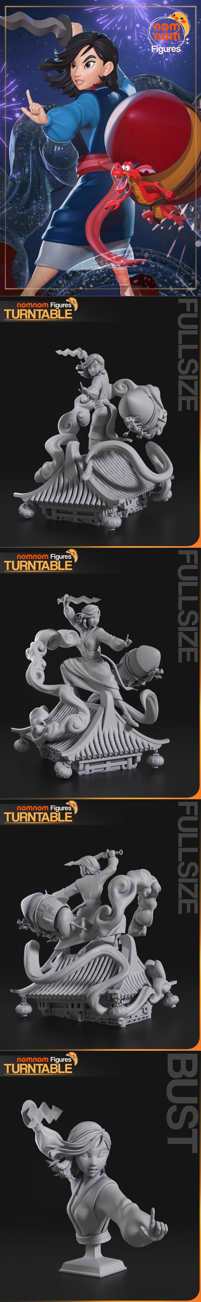 3D打印模型：木兰 cosplay 玩具|Nomnom Figures – Mulan – 3D Print Model STL