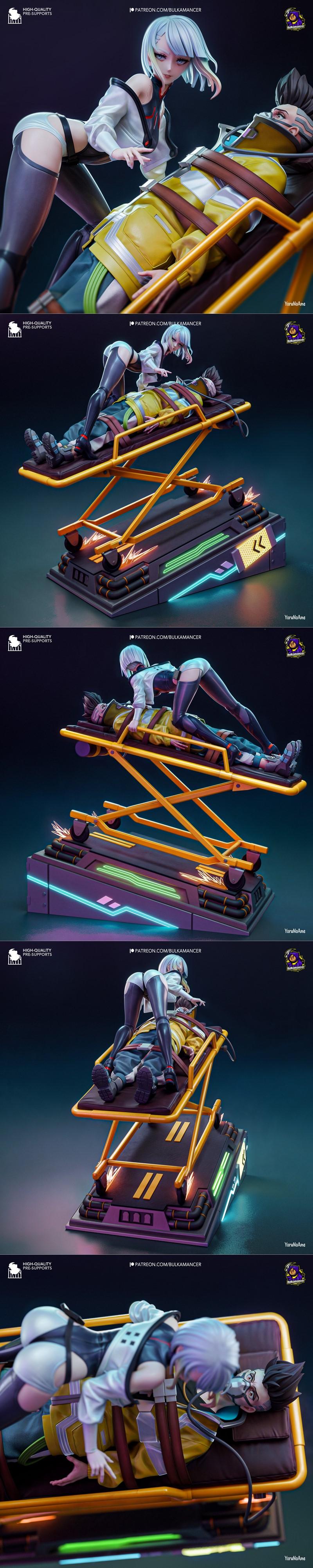 Bulkamancer雕塑作品：《Edgerunners》中Lucy与David的3D打印模型|Bulkamancer Sculpts – Edgerunners – Lucy and David – 3D Print Model STL