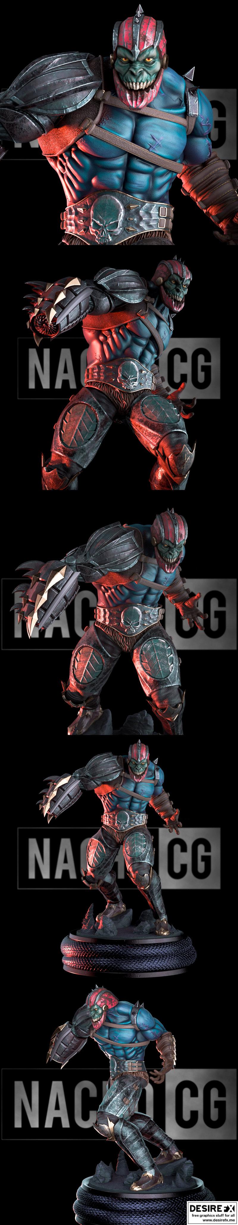 MOTU陷阱牙 3D打印雕像模型|Fan Art – Trapjaw from MOTU – Statue – 3D Print Model