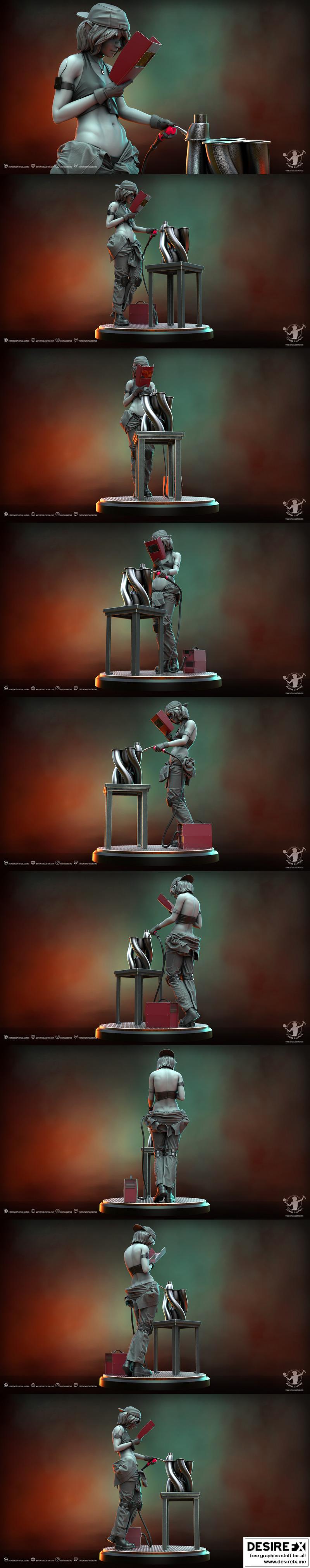 萨斯基亚 3D打印模型|Saskia – 3D Print Model