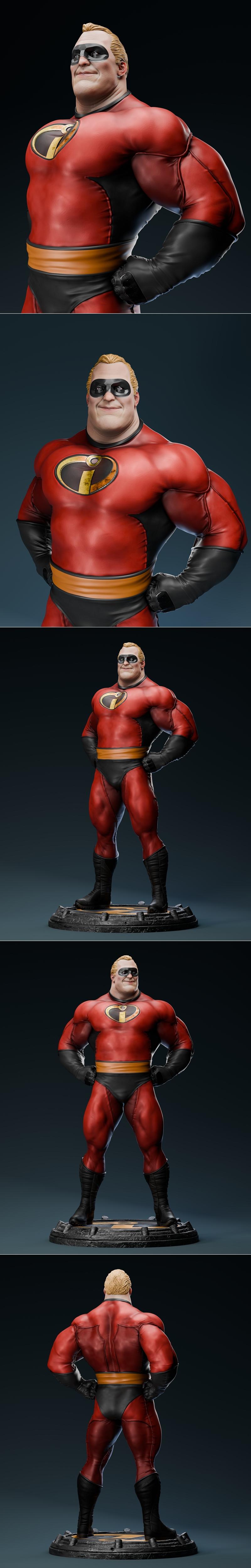 无敌铁金刚 3D打印模型|Mr. Incredible – 3D Print Model STL