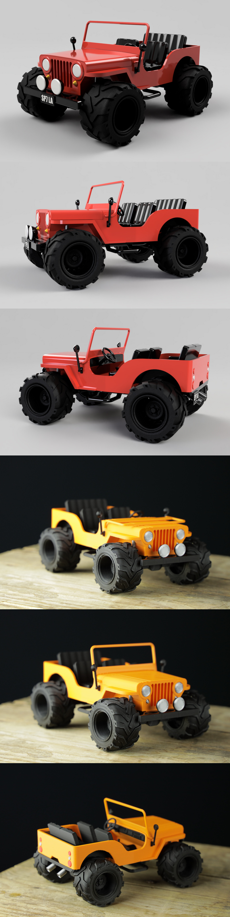1944威尔斯吉普 3D打印模型|Custom 1944 Willys Jeep – 3D Print Model