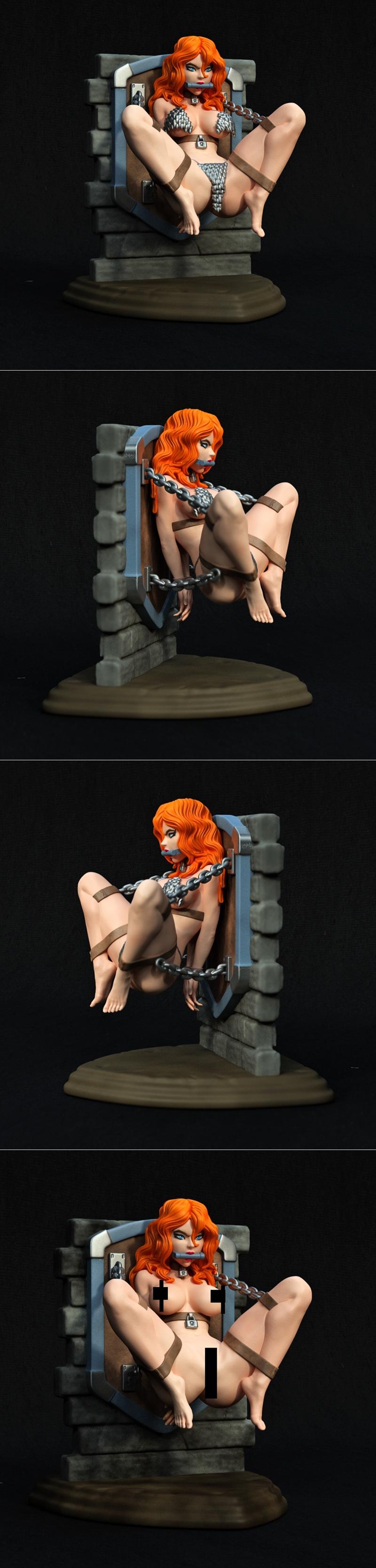 独家 - 红 Sonja - 3D打印模型|Exclusive – Red Sonja – 3D Print Model STL