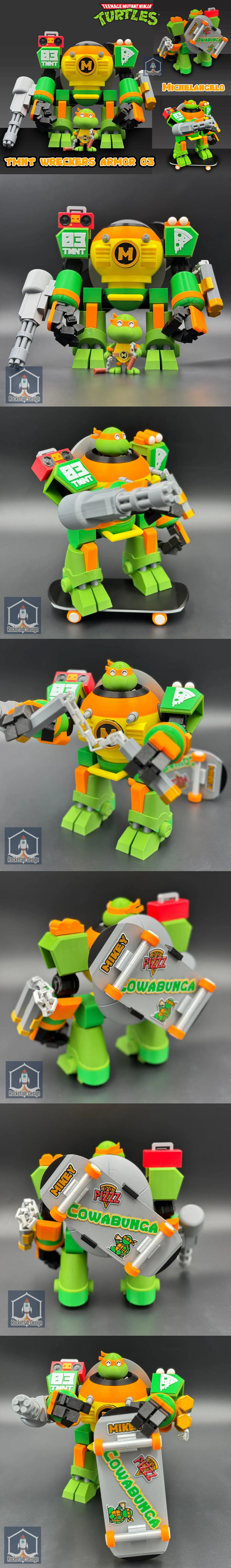 TMNT Wreckers Armor 03 – Michelangelo – 3D Print Model