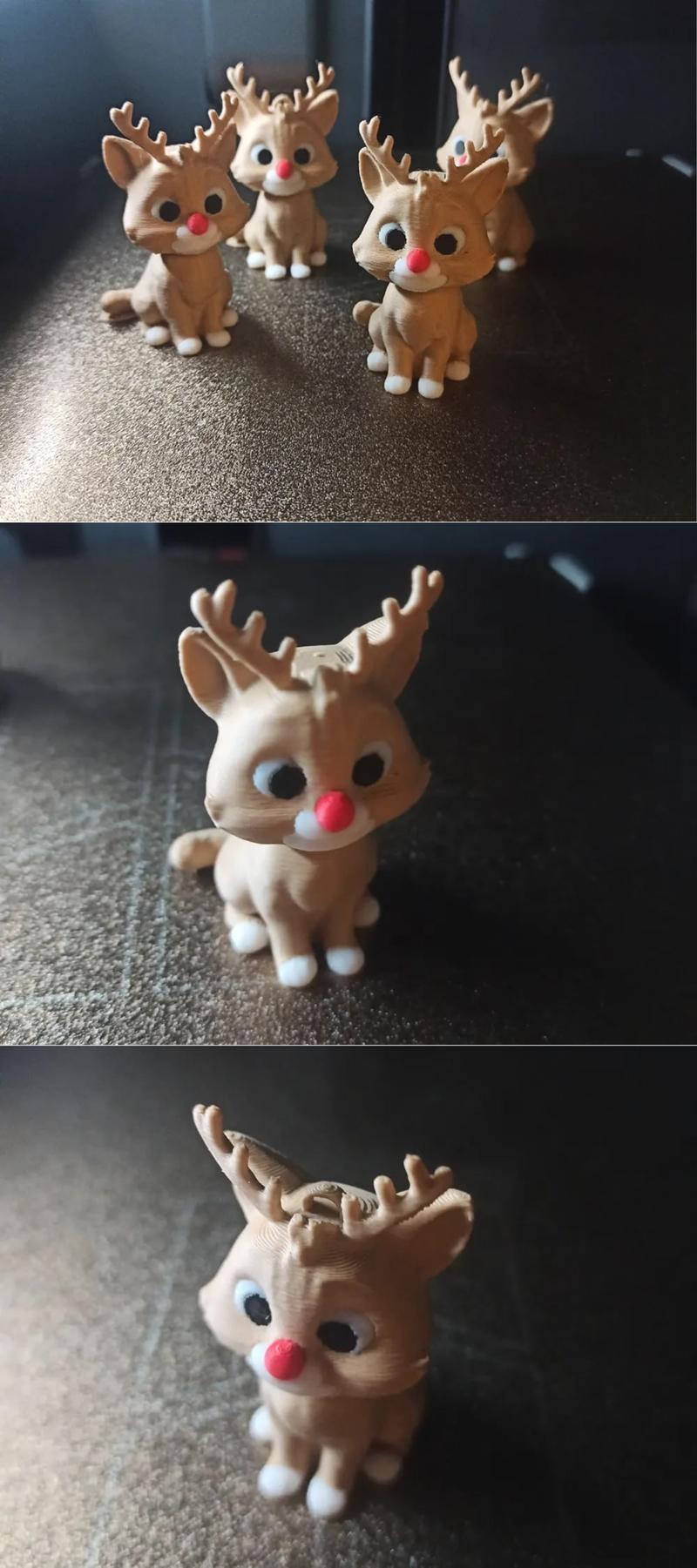 红鼻子小鹿罗德里克 3D打印模型|Red – Nosed Cat Rudolph – 3D Print Model STL