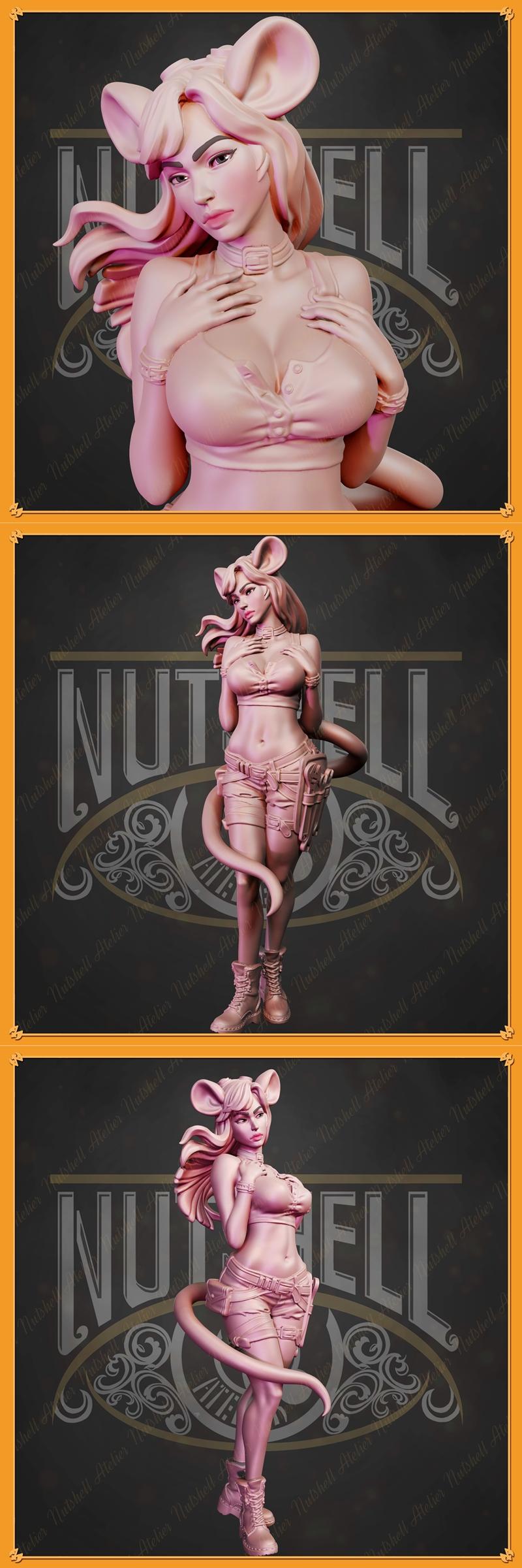 Nutshell Atelier - 机械少女Gadget 01 - 3D打印模型|Nutshell Atelier – Sexy mechanic Gadget 01 – 3D Print Model STL