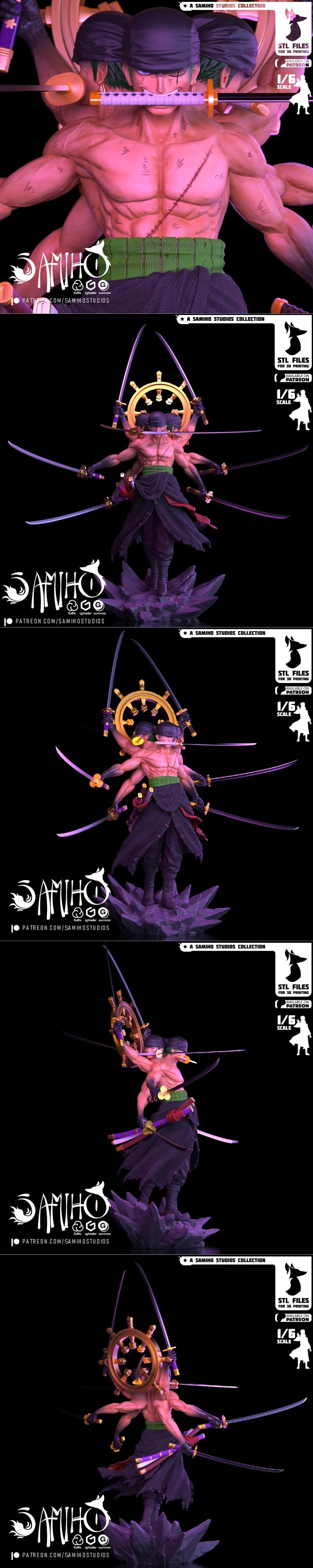 Samiho Studios - 灰原哀 - 3D打印模型|Samiho Studios – Zoro Ashura – 3D Print Model STL
