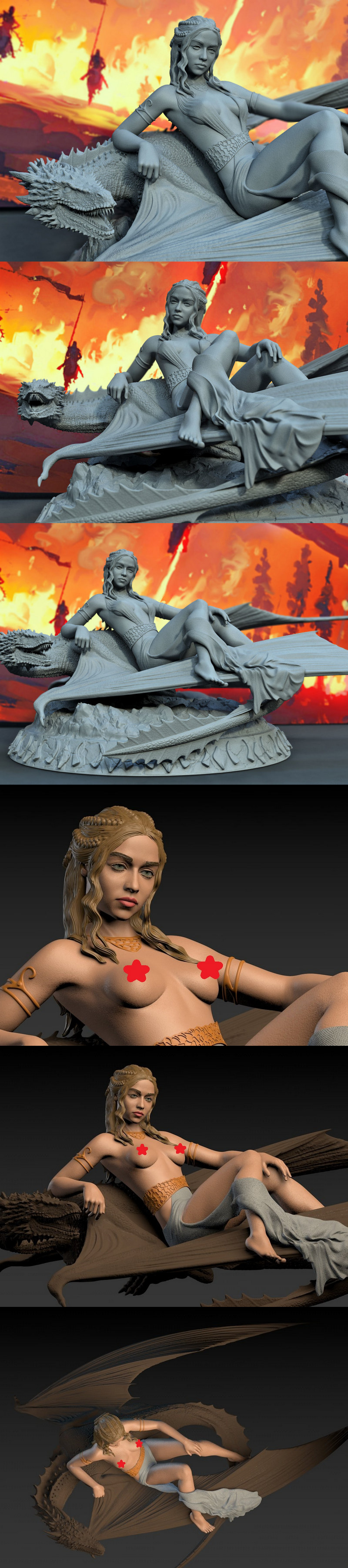 龙妈达雅莉丝 3D打印模型|Daenerys Targaryen – 3D Print Model
