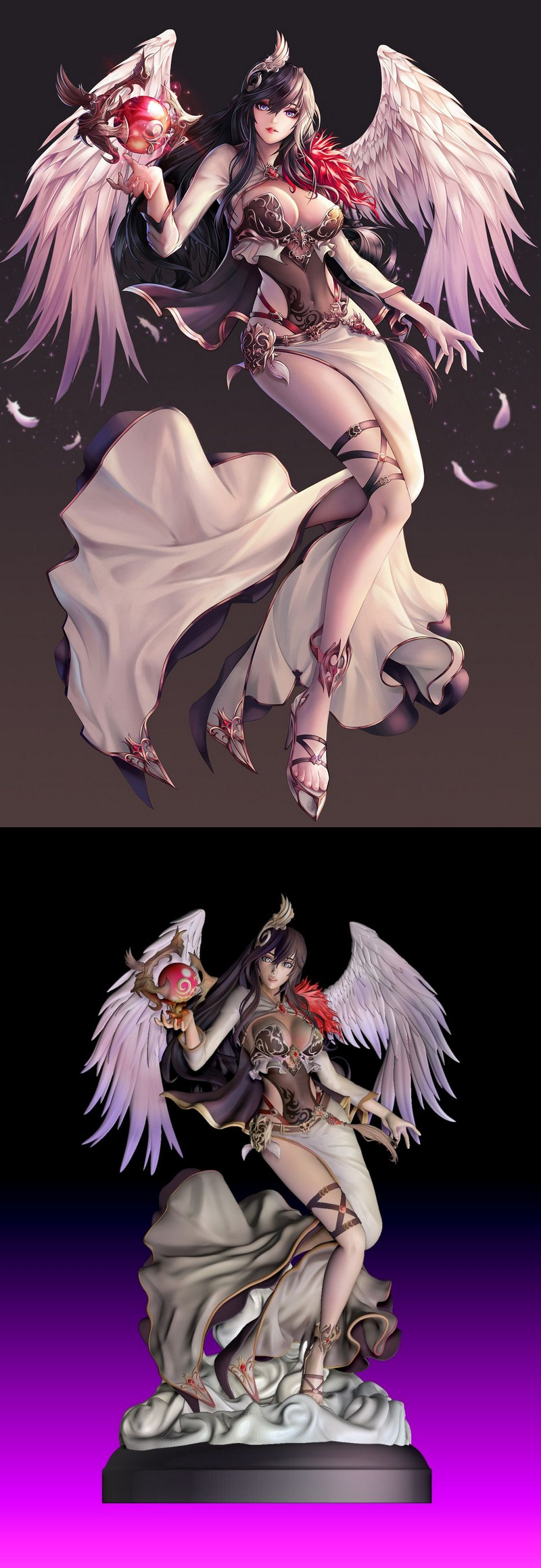 未知天使 - 3D打印模型|Unk Angel – 3D Print Model