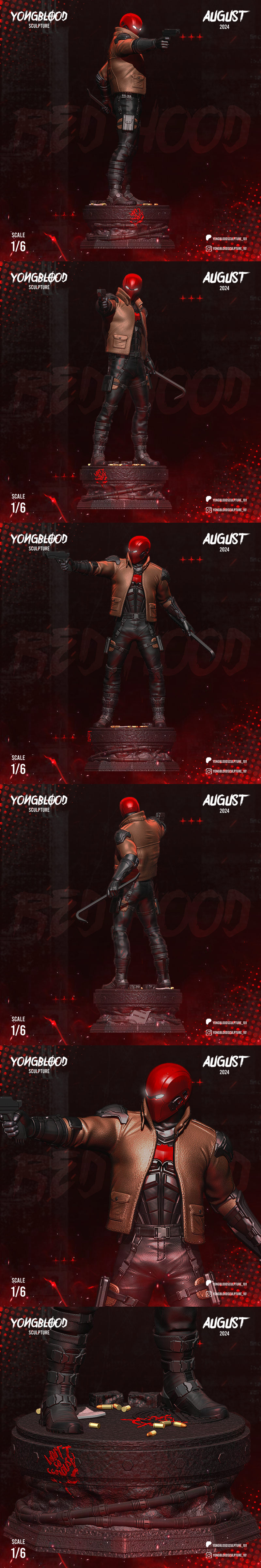 红头罩3D打印模型|Yongblood Sculpture – Red Hood – 3D Print Model