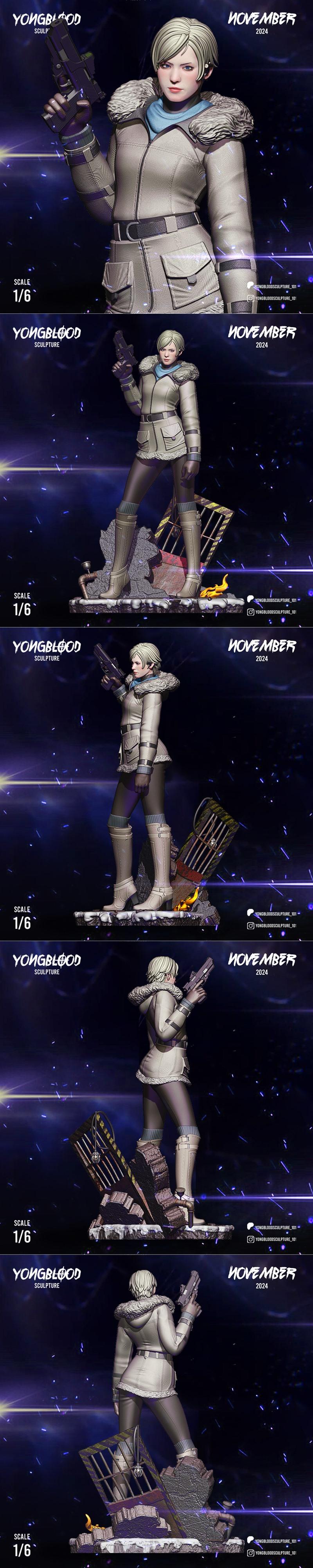 永血雕塑 - 舒莉·比金 - 3D打印模型|Yongblood Sculpture – Sherry Birkin – 3D Print Model STL