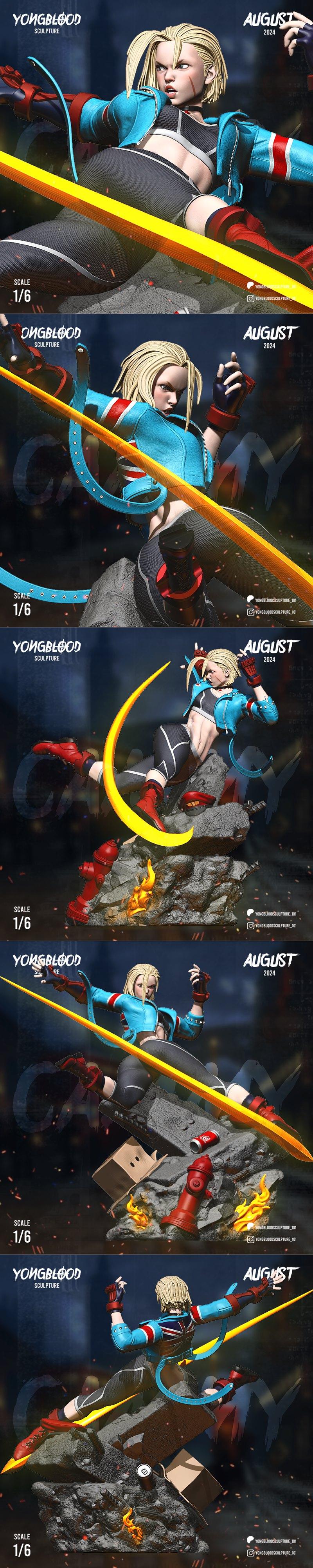街霸卡姆3D打印模型|Yongblood Sculpture – Cammy Street Fighter – 3D Print Model STL