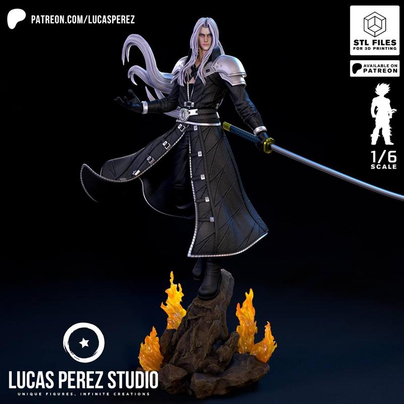 卢卡斯佩雷斯工作室 - 塞菲罗斯 - 3D打印模型|Lucas Perez Studio – Sephiroth – 3D Print Model STL